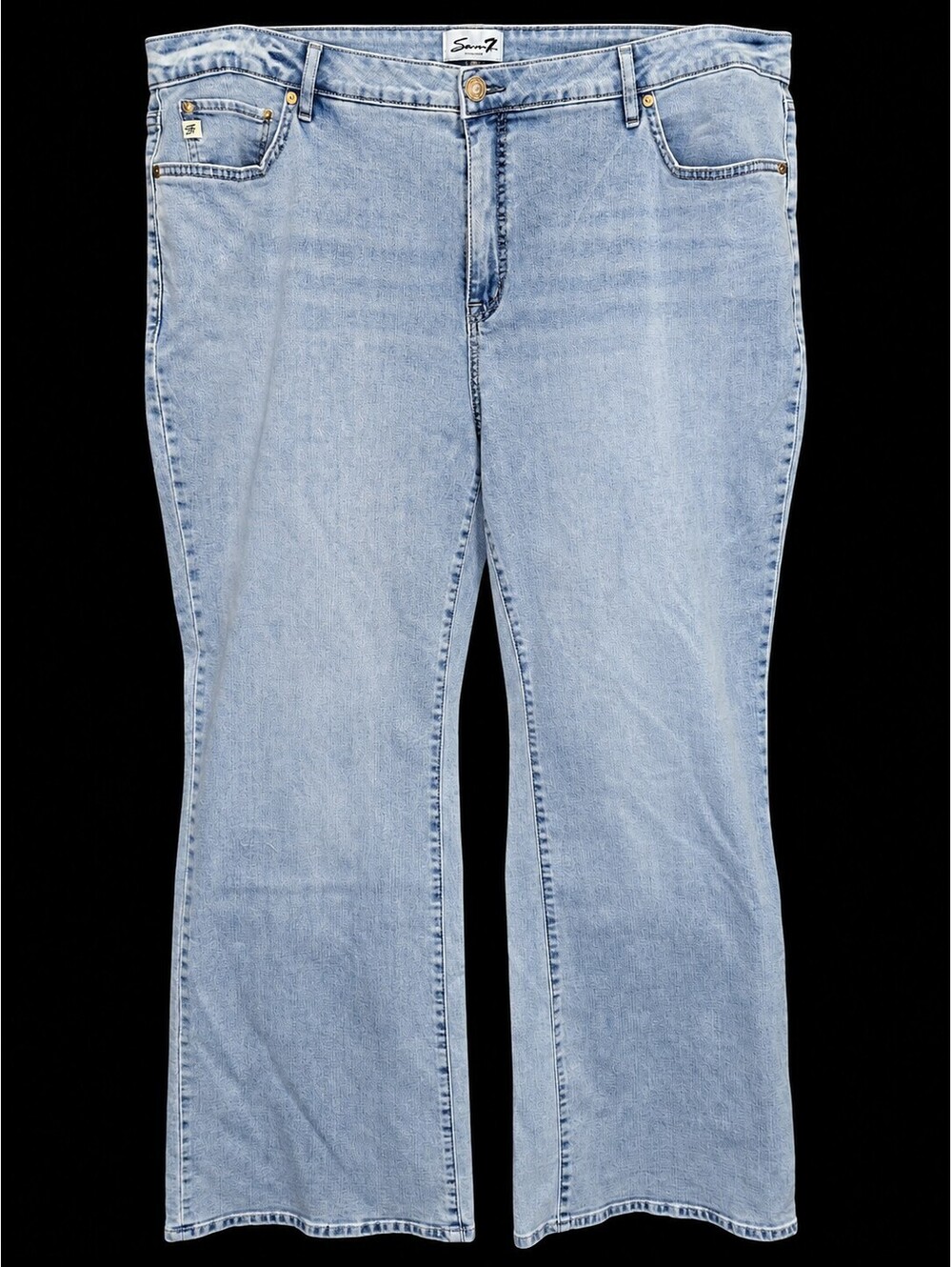 Seven7 Women's Bootcut Jeans High Rise Slim Through Hip & Thigh Light Blue 22W